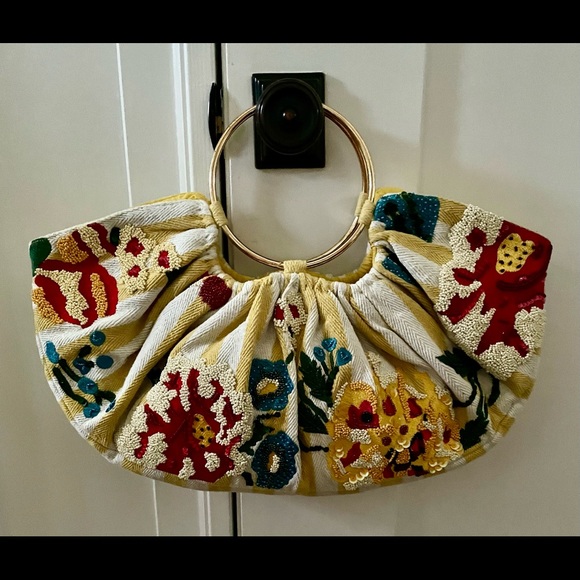 Half Moon Beaded Satchel Bag - Picture 3 of 7
